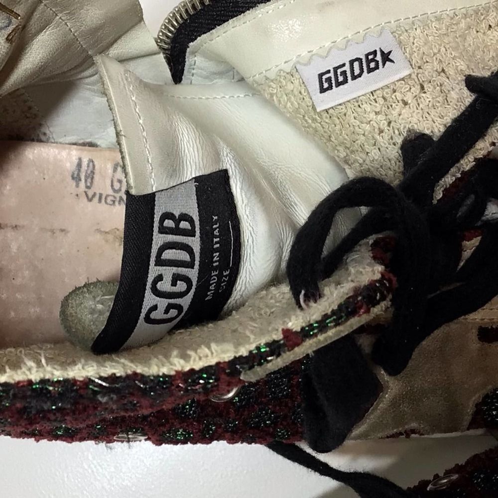 Golden Goose Francy Limited Edition High Top Sneakers Red Green EU 40‎ US 9 - Picture 4 of 17